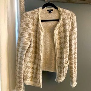 Halogen Houndstooth Knit Sweater Jacket
